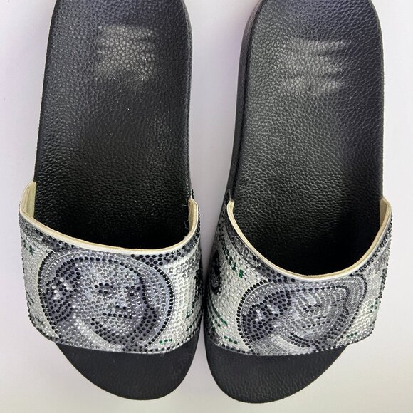 International Concepts Peymin25 Money Rhinestone Pool Slides Sz 8 - Picture 3 of 11